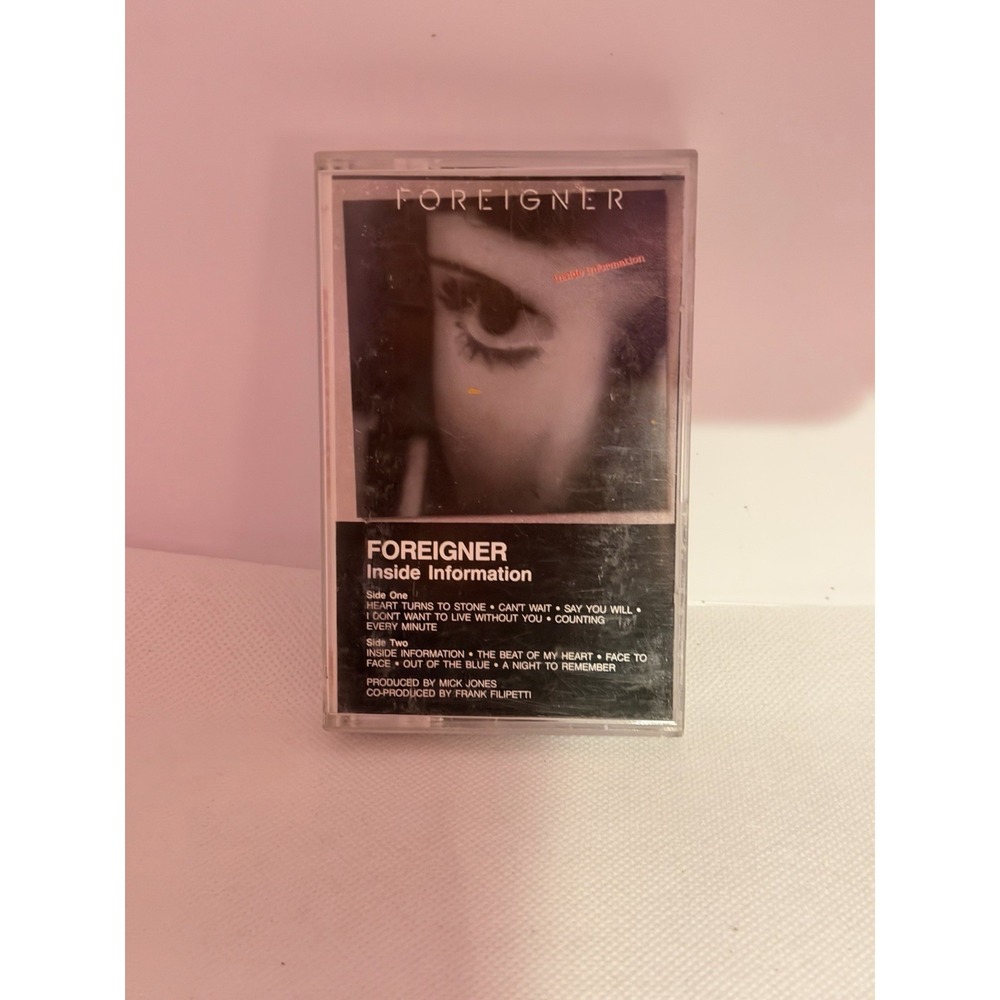 Foreigner Inside Information Cassette Tape, USA 1st, 80s Rock, K1